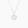 Pendentif Elio R Argent Blanc