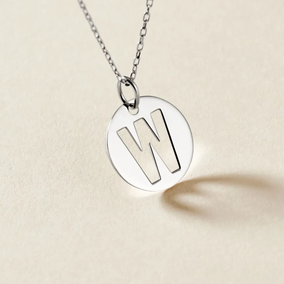 Pendentif Elio W Argent Blanc