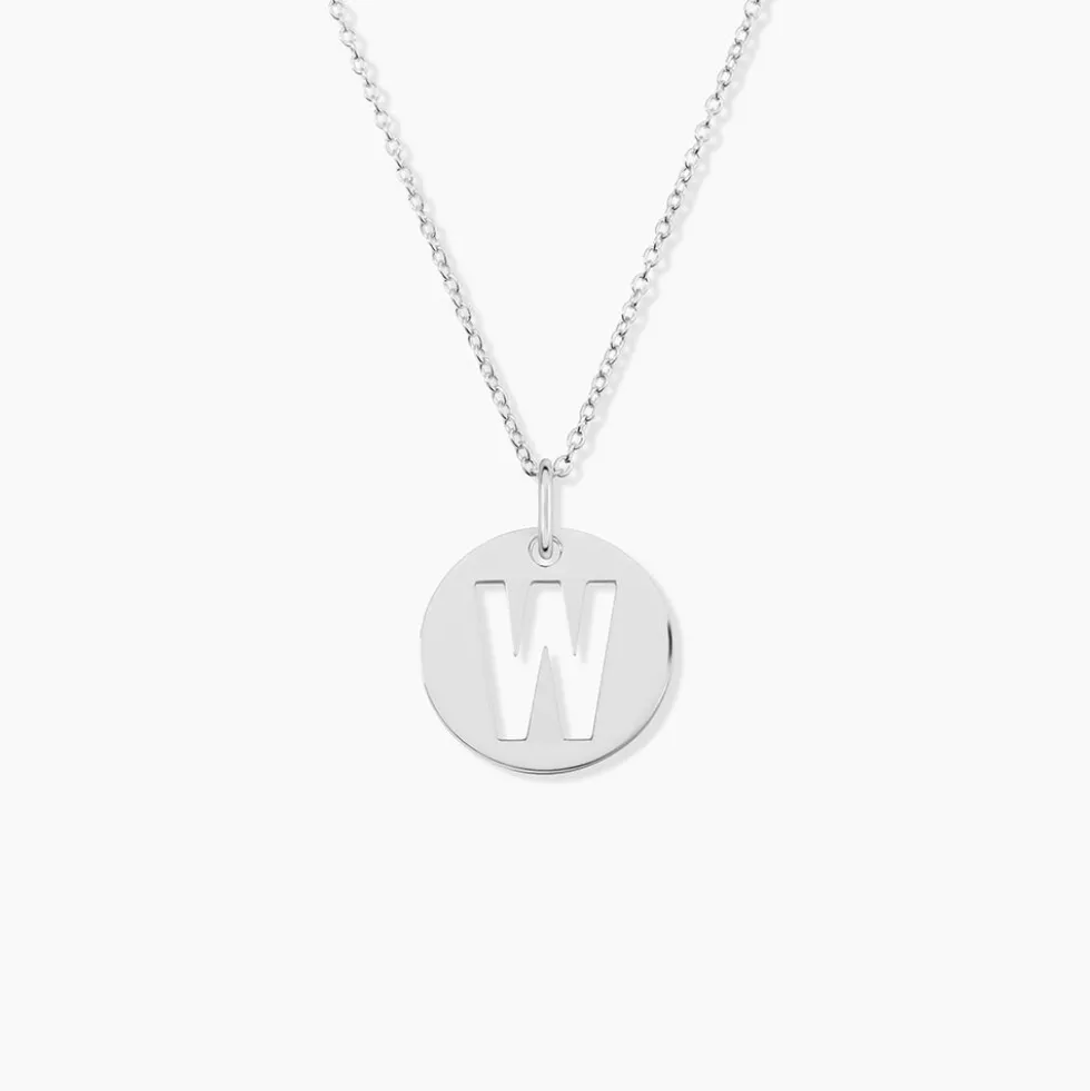 Pendentif Elio W Argent Blanc
