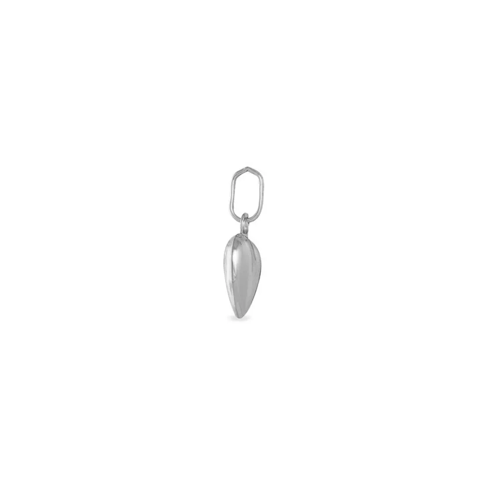 Pendentif Eudocie Coeur Lisse Or Blanc