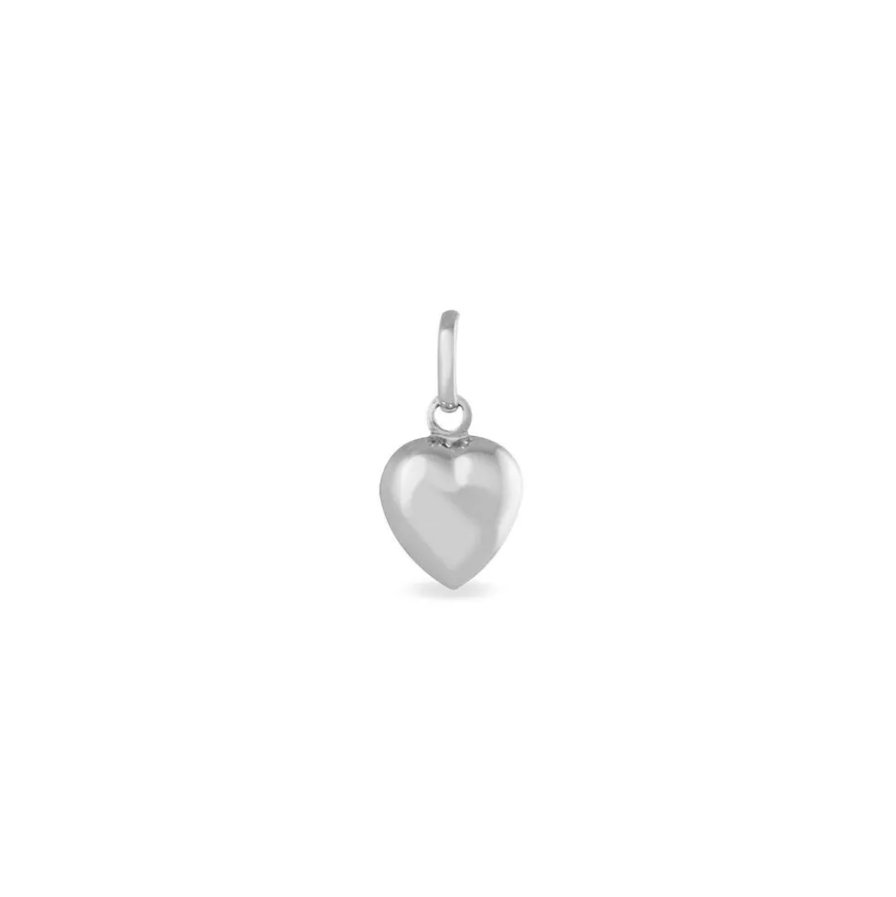 Pendentif Eudocie Coeur Lisse Or Blanc