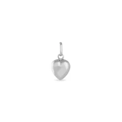 Pendentif Eudocie Coeur Lisse Or Blanc
