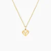 Pendentif Eudocie Coeur Lettre Or Jaune