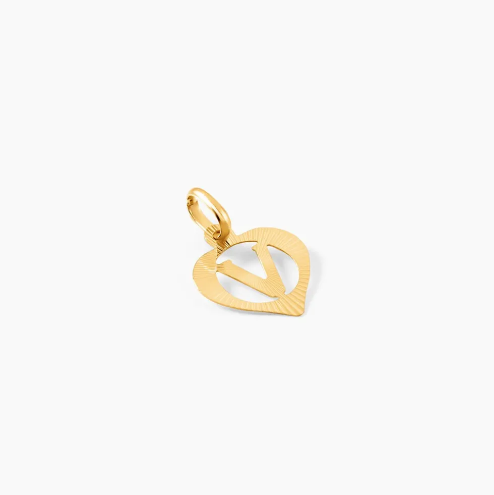Pendentif Eudocie Coeur Lettre Or Jaune