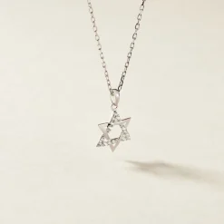 Pendentif Faye Or Blanc Oxyde De Zirconium