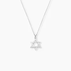Pendentif Faye Or Blanc Oxyde De Zirconium