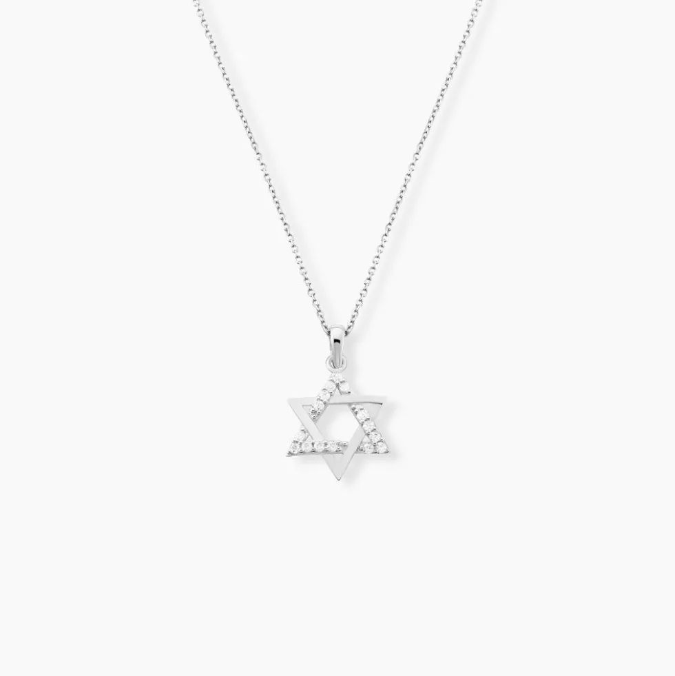 Pendentif Faye Or Blanc Oxyde De Zirconium