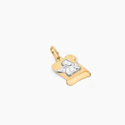 Pendentif Hanan Ange Parchemin Or Bicolore