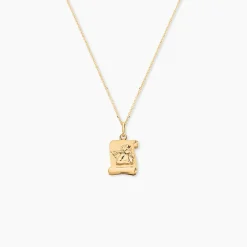 Pendentif Hanne Ange Parchemin Or Jaune