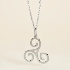 Pendentif Helge Argent Blanc