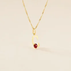 Pendentif Helidie Coccinelle Lettre Or Jaune