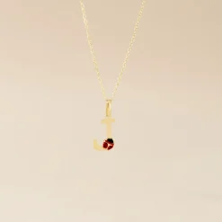 Pendentif Helidie Coccinelle Lettre Or Jaune