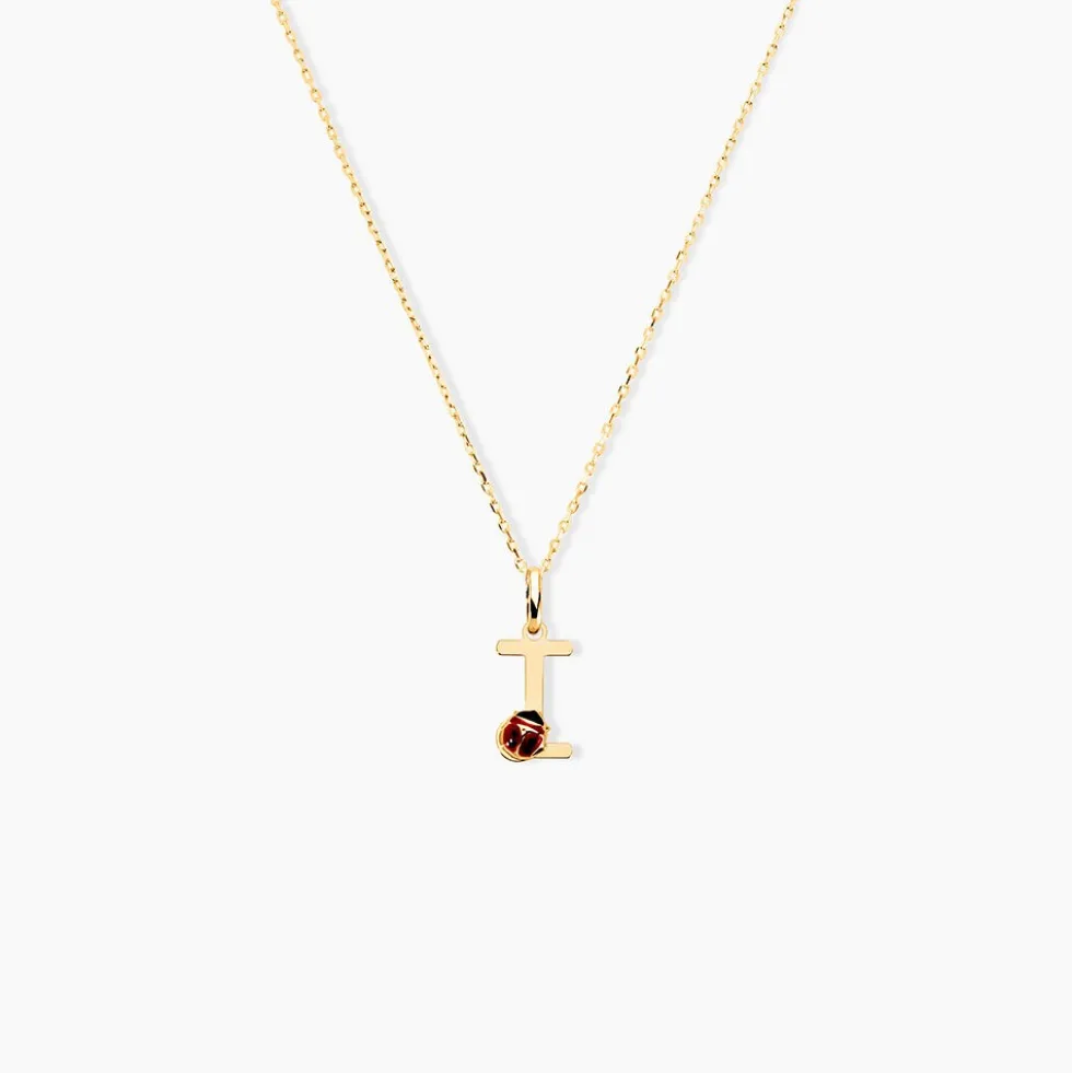 Pendentif Helidie Coccinelle Lettre Or Jaune
