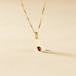 Pendentif Helidie Coccinelle Lettre Or Jaune