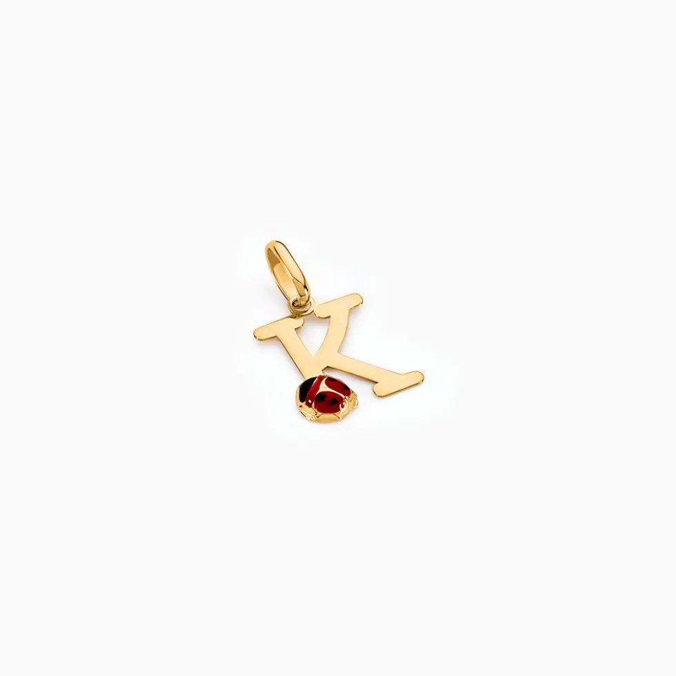 Pendentif Helidie Coccinelle Lettre Or Jaune