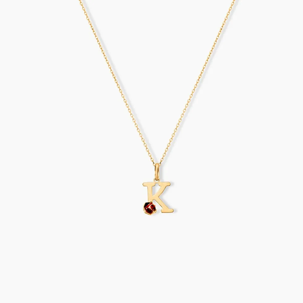 Pendentif Helidie Coccinelle Lettre Or Jaune