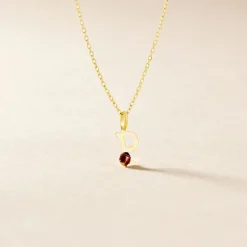 Pendentif Helidie Coccinelle Lettre Or Jaune