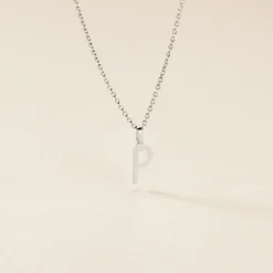 Pendentif Ionia Lettre Or Blanc