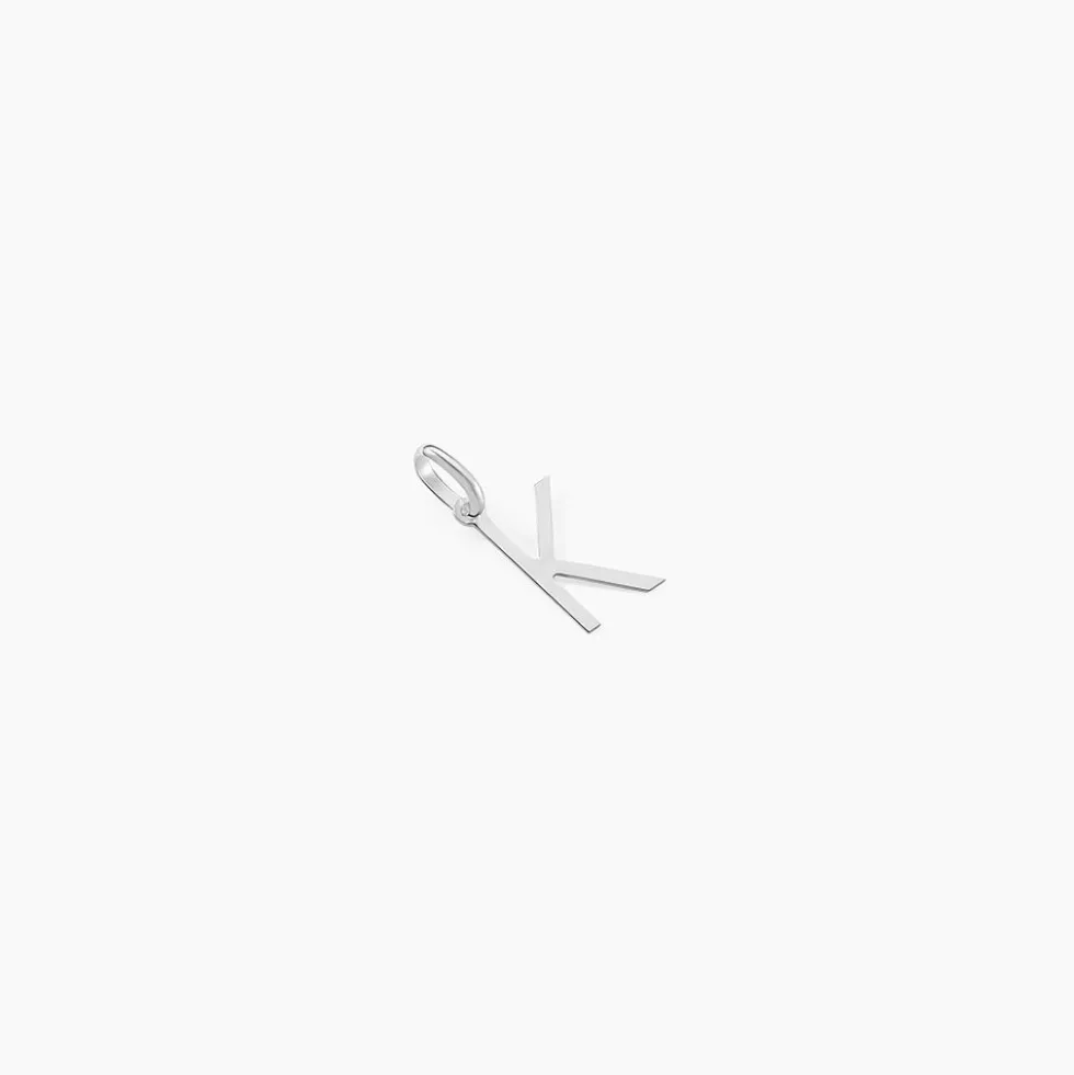 Pendentif Ionia Lettre Or Blanc