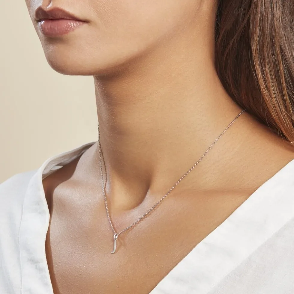 Pendentif Ionia Lettre Or Blanc