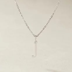 Pendentif Ionia Lettre Or Blanc