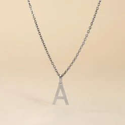 Pendentif Ionia Lettre Or Blanc