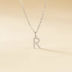 Pendentif Ionia Lettre Or Blanc