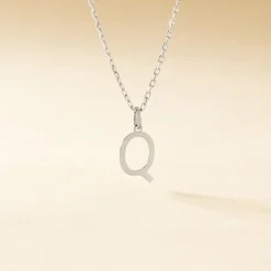 Pendentif Ionia Lettre Or Blanc