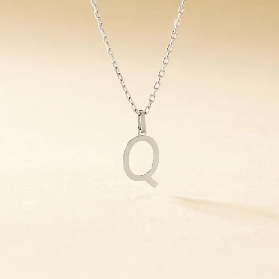 Pendentif Ionia Lettre Or Blanc