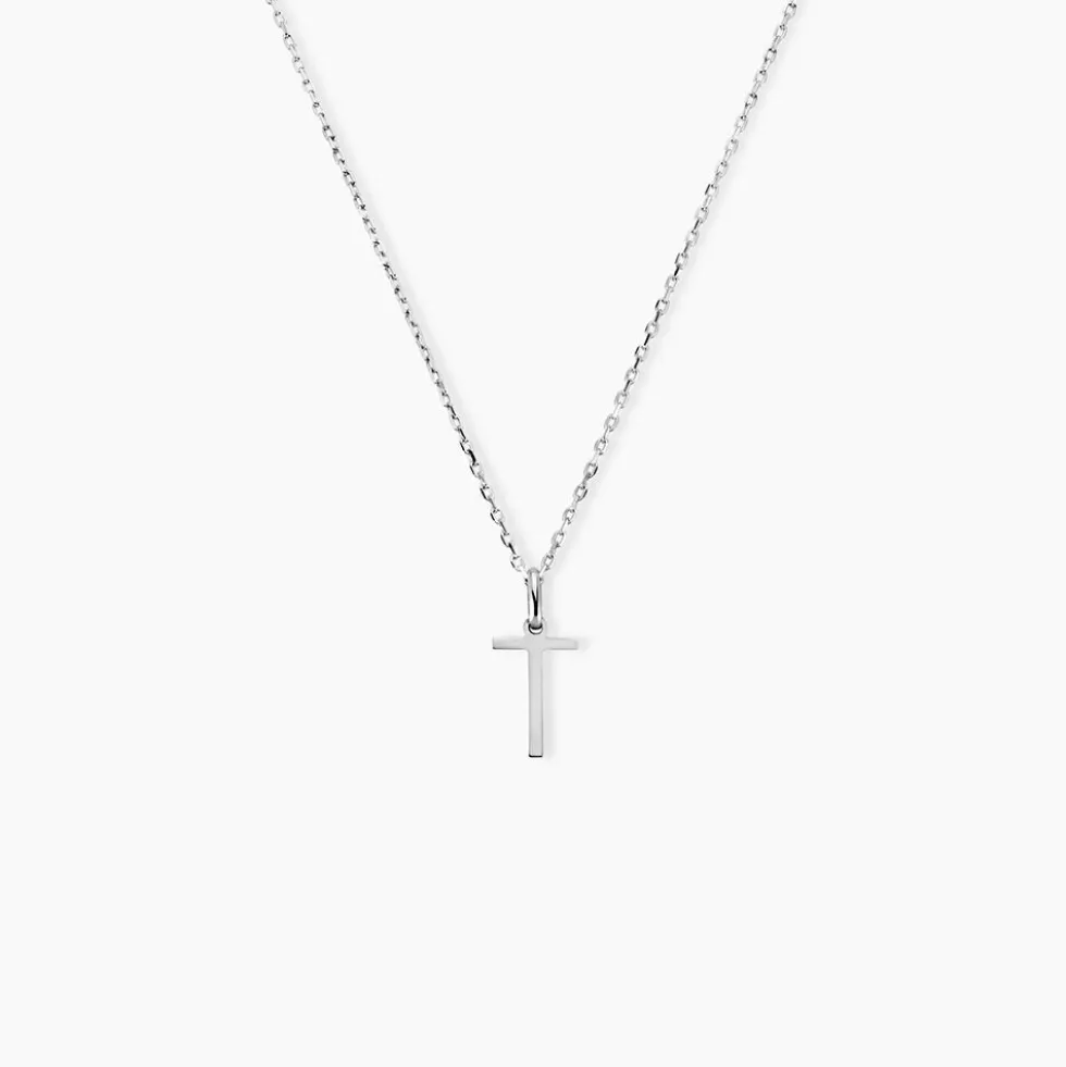 Pendentif Ionia Lettre Or Blanc