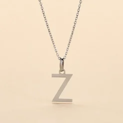 Pendentif Ionia Lettre Or Blanc