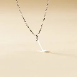 Pendentif Ionia Lettre Or Blanc