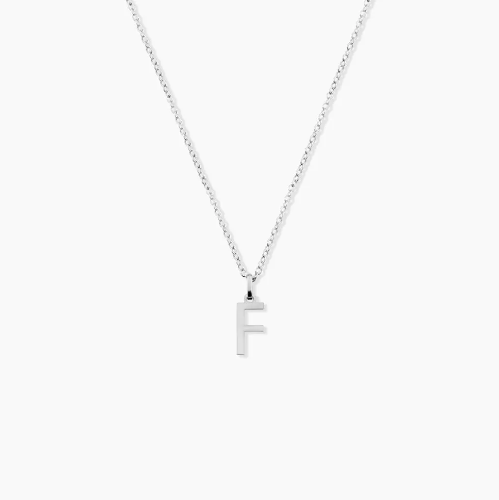 Pendentif Ionia Lettre Or Blanc
