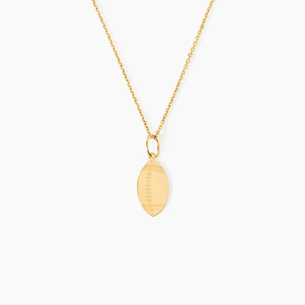 Pendentif Julius Sport Rugby Or Jaune