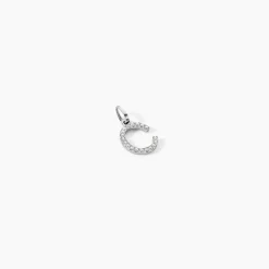 Pendentif Klementine Or Blanc Oxyde De Zirconium