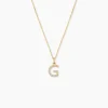 Pendentif Lettre G Or Jaune Oxyde