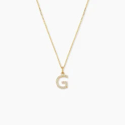 Pendentif Lettre G Or Jaune Oxyde