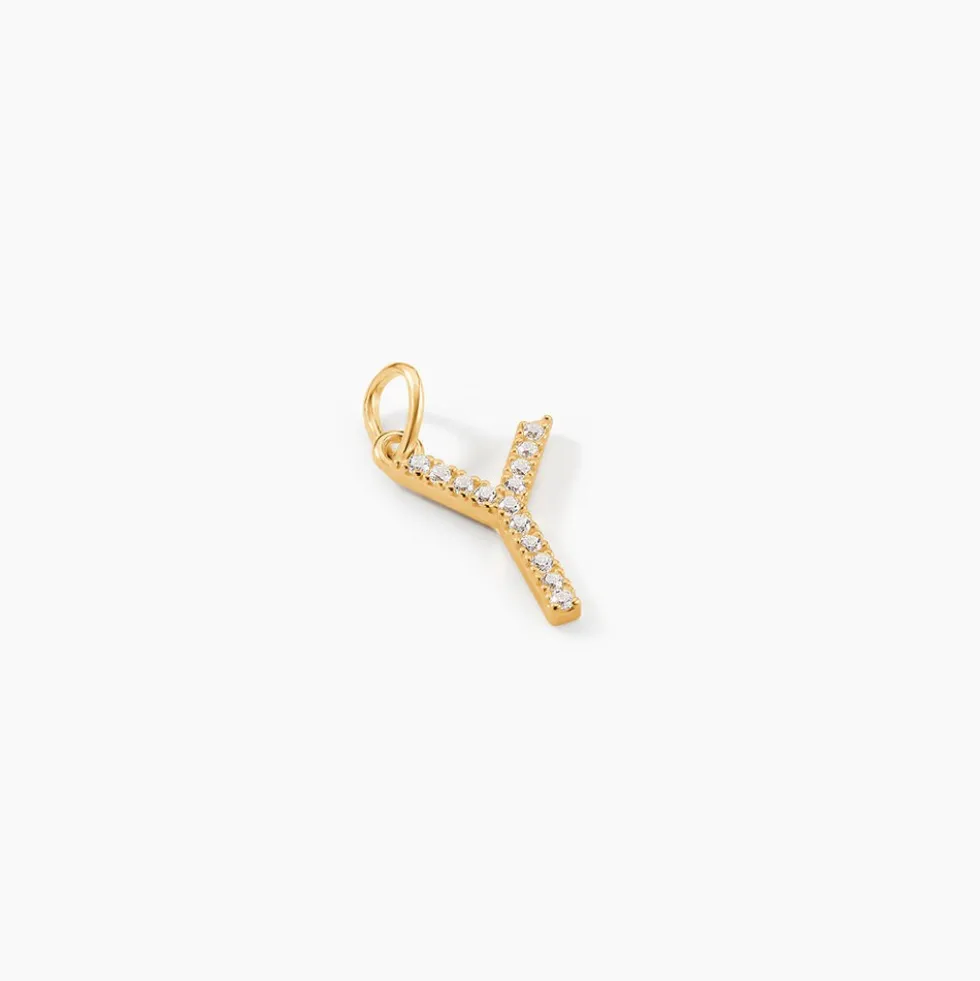 Pendentif Lettre Y Or Jaune Oxyde