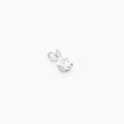 Pendentif Mabila Or Blanc Oxyde De Zirconium