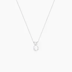Pendentif Mabila Or Blanc Oxyde De Zirconium