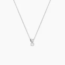 Pendentif Mabila Or Blanc Oxyde De Zirconium