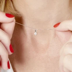 Pendentif One Or Blanc Diamant