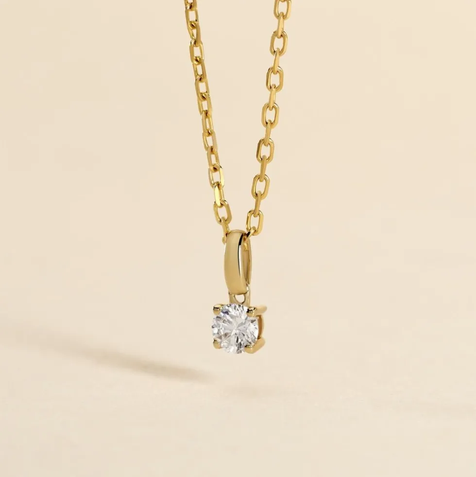 Pendentif One Or Jaune Diamant