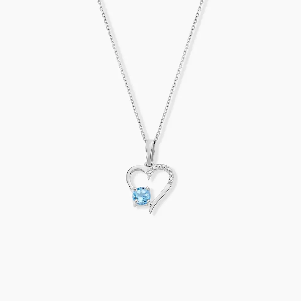 Pendentif Or Blanc Godoleva Topaze