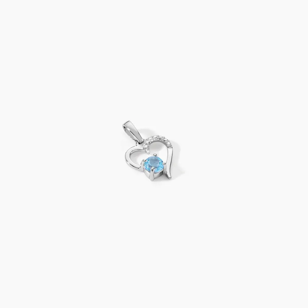 Pendentif Or Blanc Godoleva Topaze