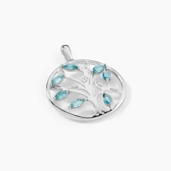 Pendentif Or Blanc Godoleine Topazes