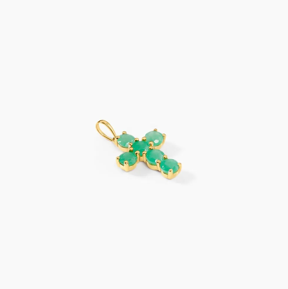 Pendentif Or Jaune Emeraude