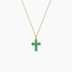 Pendentif Or Jaune Emeraude