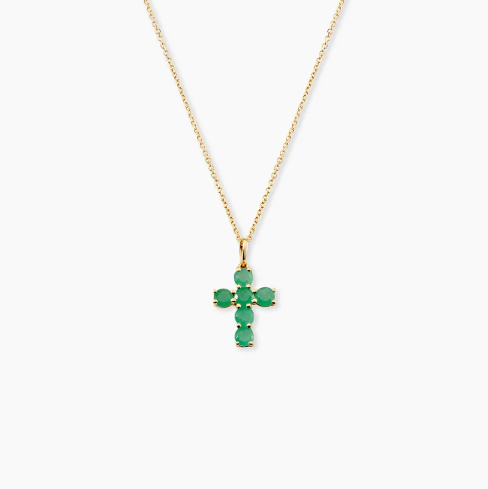Pendentif Or Jaune Emeraude