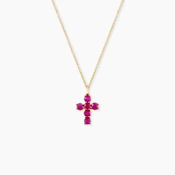 Pendentif Or Jaune Rubis